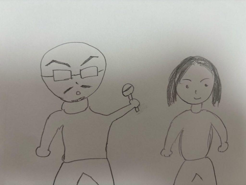 株式会社Daiのシエラさんをインタビューしてる際のイラスト