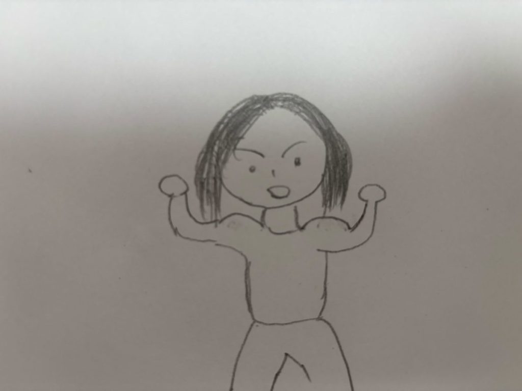 株式会社Daiのシエラさんがやる気に満ちているイラスト
