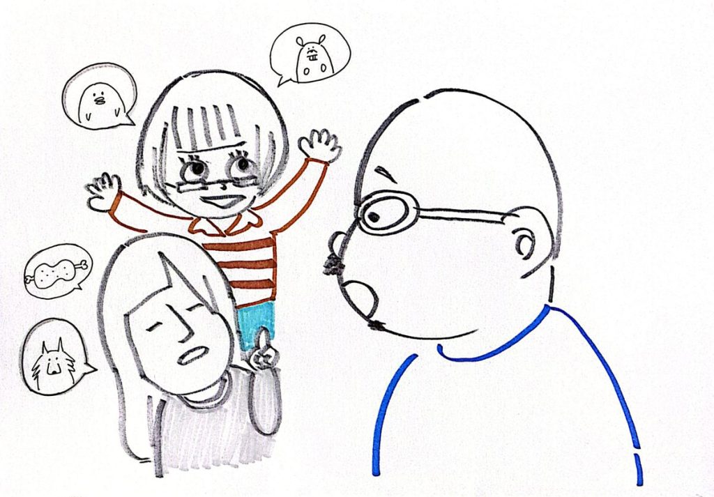 株式会社Daiのオウンドメディアで使う画像について提案を受けているイラスト