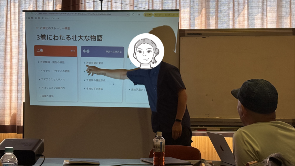 株式会社DaiのGMでの古事記に関するLTの様子の画像