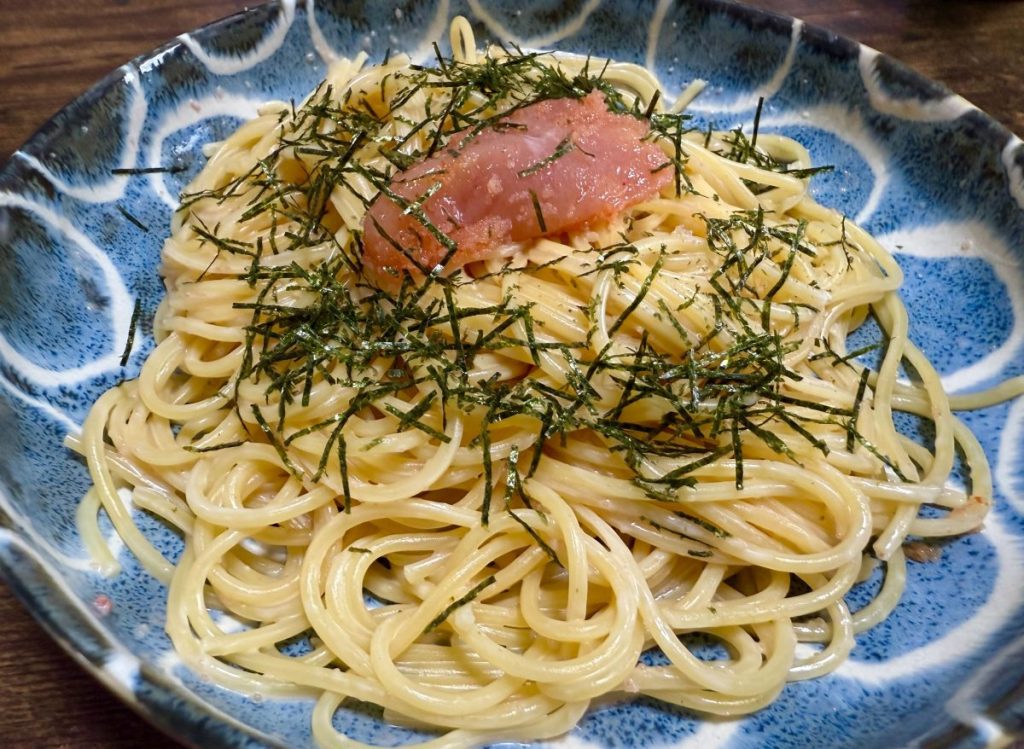 手作り明太子パスタの写真