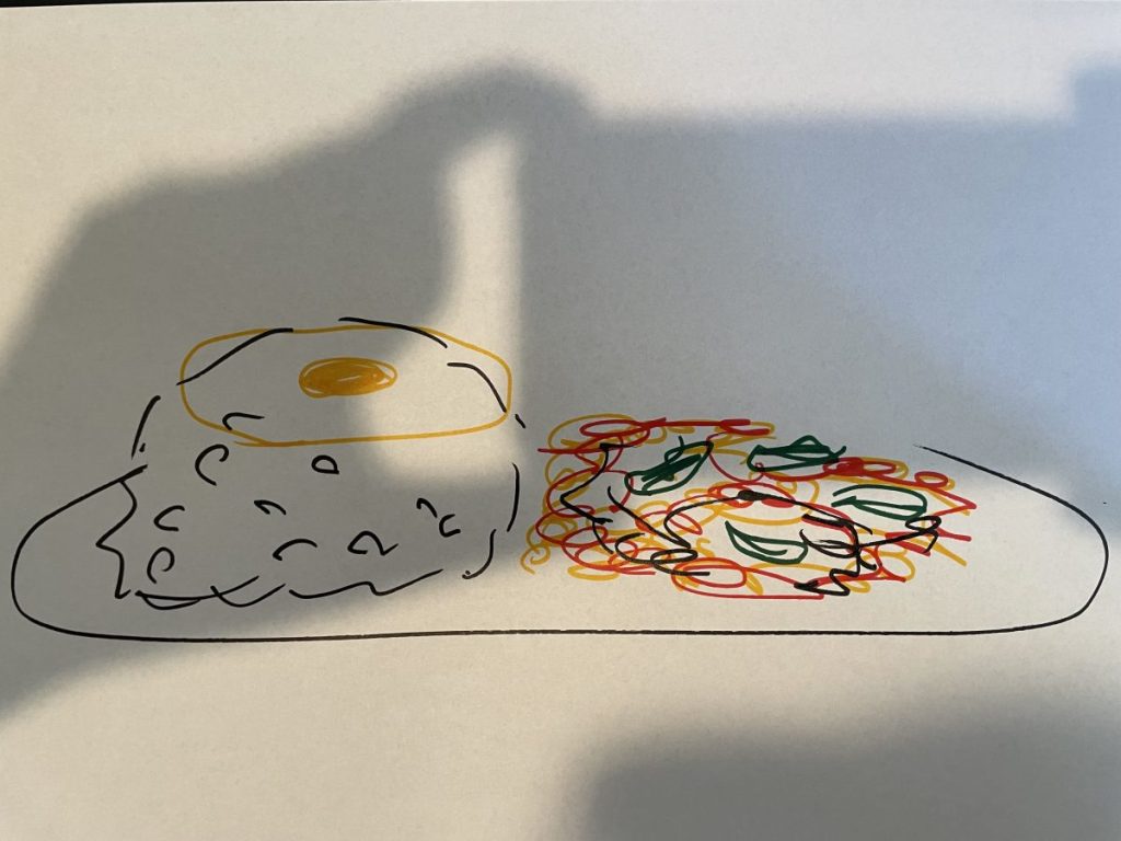 1番美味しいと思うレストランという見出しの記事のイラスト