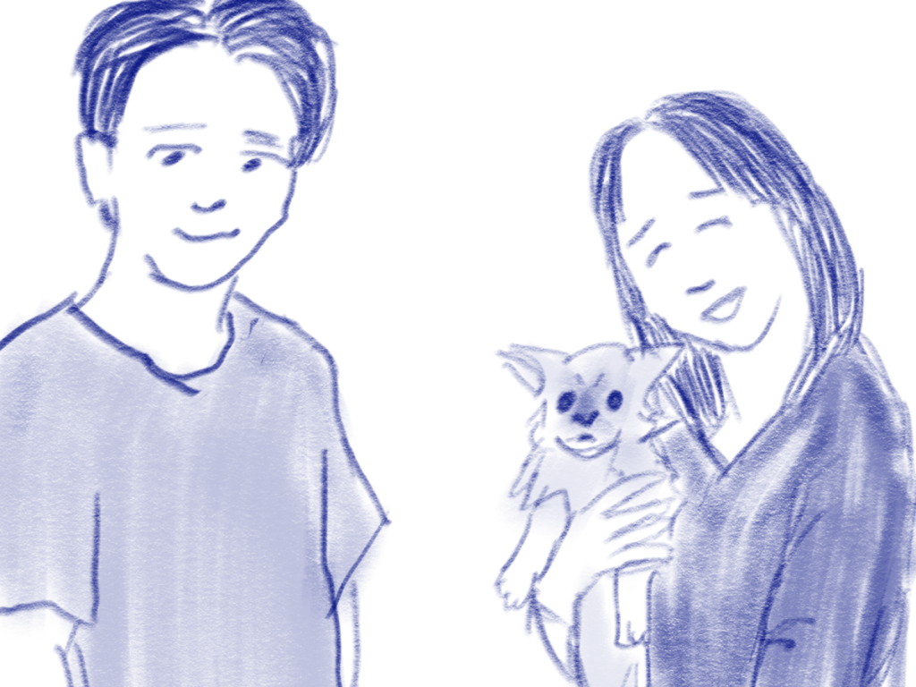 フルリモート（コーラルワーク）で変わった日常と愛犬との時間という見出しの記事のイラスト